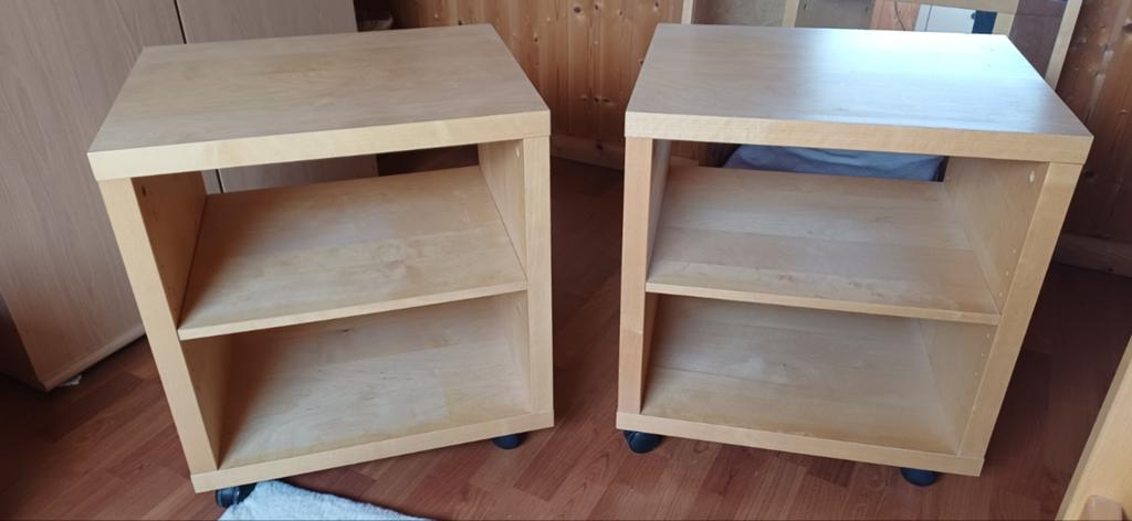 Ikea Corras set van 2 nachtkastjes/bijzettafels/rekjes, Ophalen