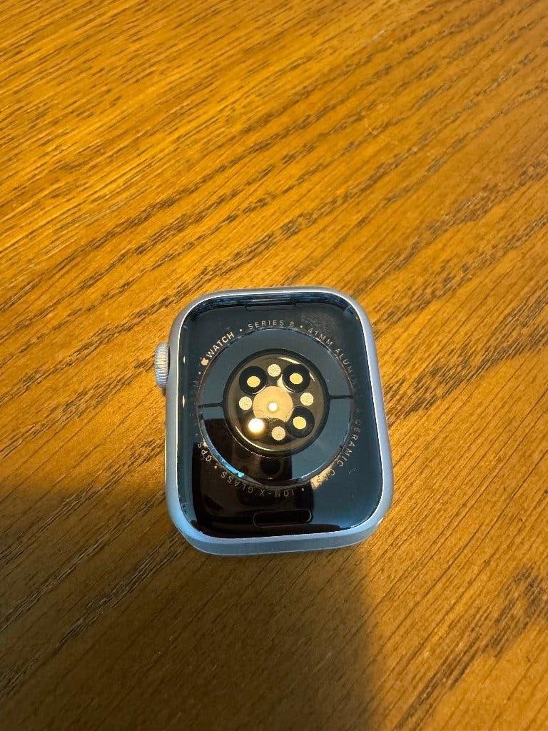Apple Watch Series 8 (41mm GPS), met nieuw bandje + kabel, Étanche, Enlèvement ou Envoi, IOS, Utilisé