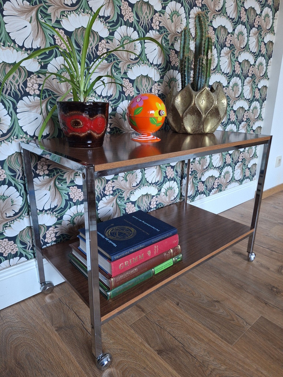 Vintage serveerwagen / bar trolley – jaren '70 Wilhelm Renz, Maison & Meubles, Tables | Dessertes, Enlèvement