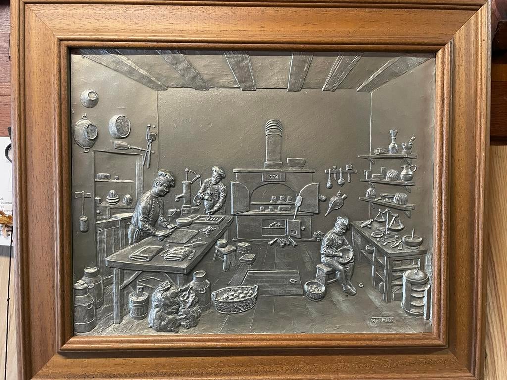 Kader tin bakkerij 60/50cm, Antiek en Kunst, Ophalen of Verzenden
