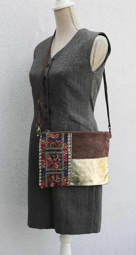 Pochette en cuir neuve - magnifique et originale, Enlèvement ou Envoi, Neuf, Brun