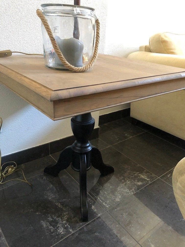 NIEUW Bijzettafel Flamant 70x70 eettafel klein massief eiken, Antiquités & Art, Enlèvement