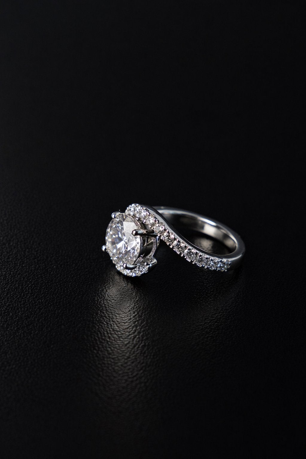 Bague or et diamants 18k avec certificat, Enlèvement, Neuf, Blanc, Or