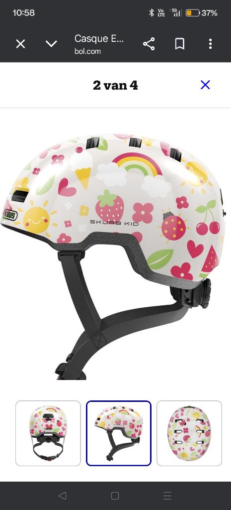 Abus Kinder fietshelm, Fietsen en Brommers, M, Jongen of Meisje, Nieuw, Ophalen of Verzenden