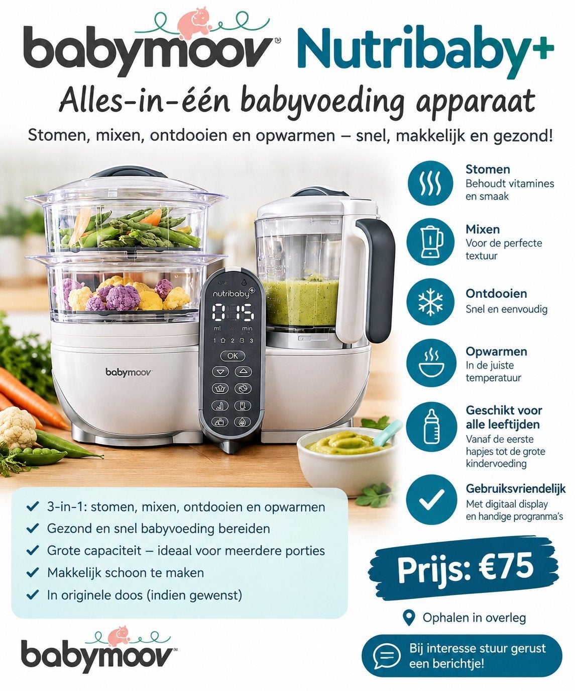 babymoov Nutribaby, Electroménager, Enlèvement ou Envoi, Utilisé, Mélangeur
