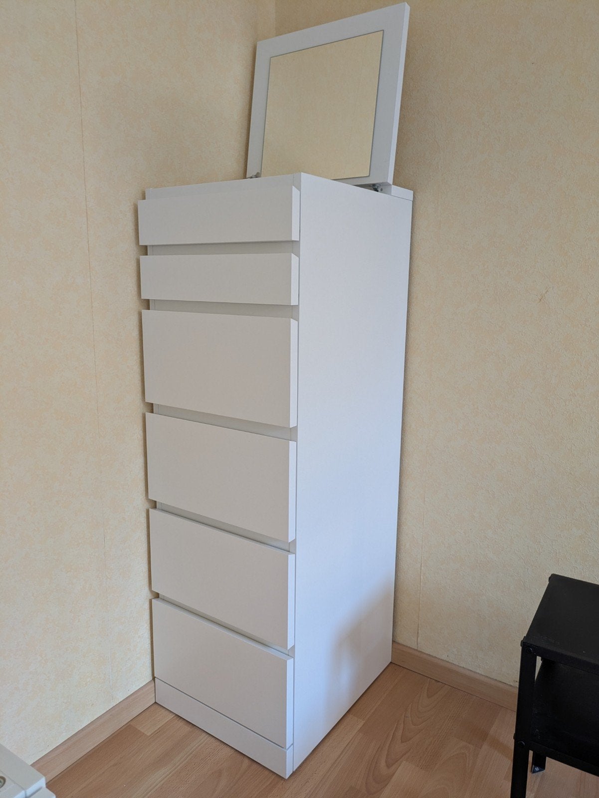 Ikea Malm dressoir met 6 laden en spiegel 40x123cm, Ophalen