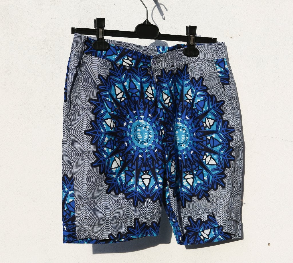 Short neuf en pagne africain - Taille M, Enlèvement ou Envoi, Neuf, Taille 38/40 (M), Bleu