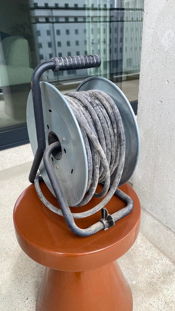 Professionele kabelhaspel 25 m, Ophalen, Zo goed als nieuw, Kabel of Snoer