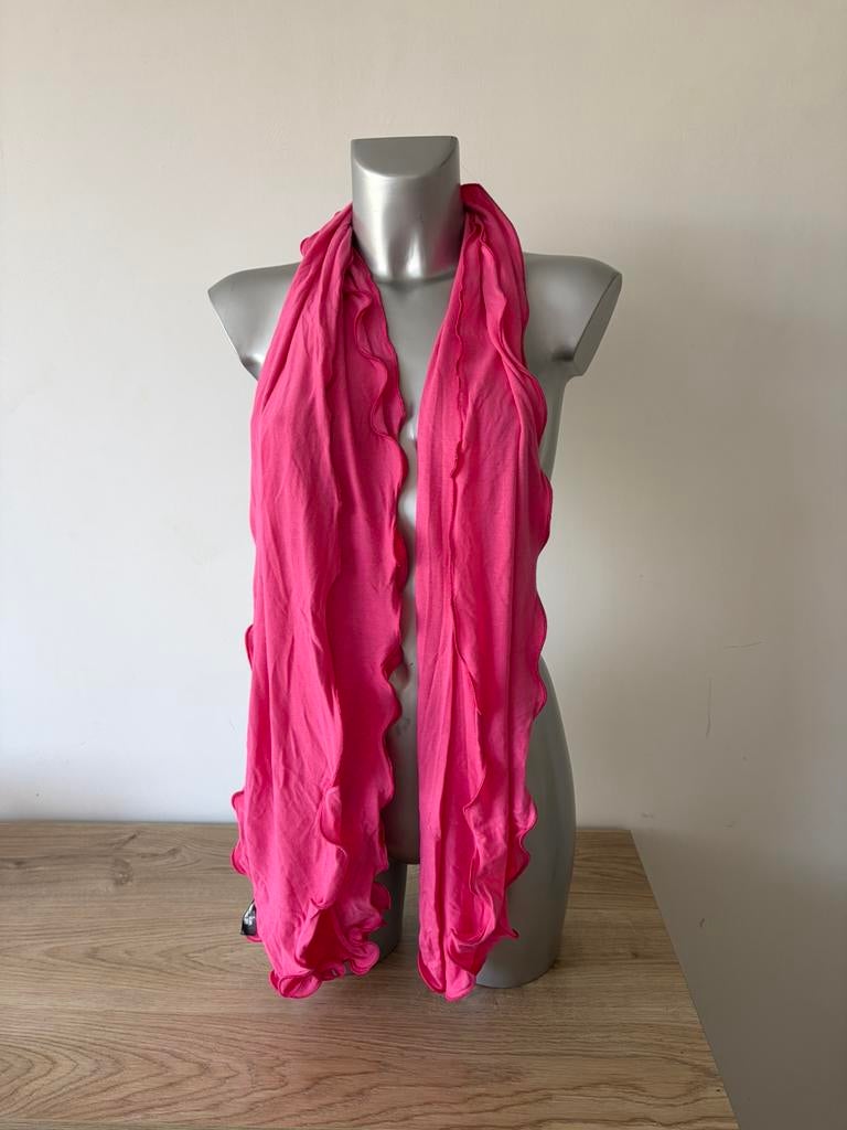 Sjaal fuchia/roze, Kleding | Dames, Ophalen of Verzenden, Zo goed als nieuw, Sjaal