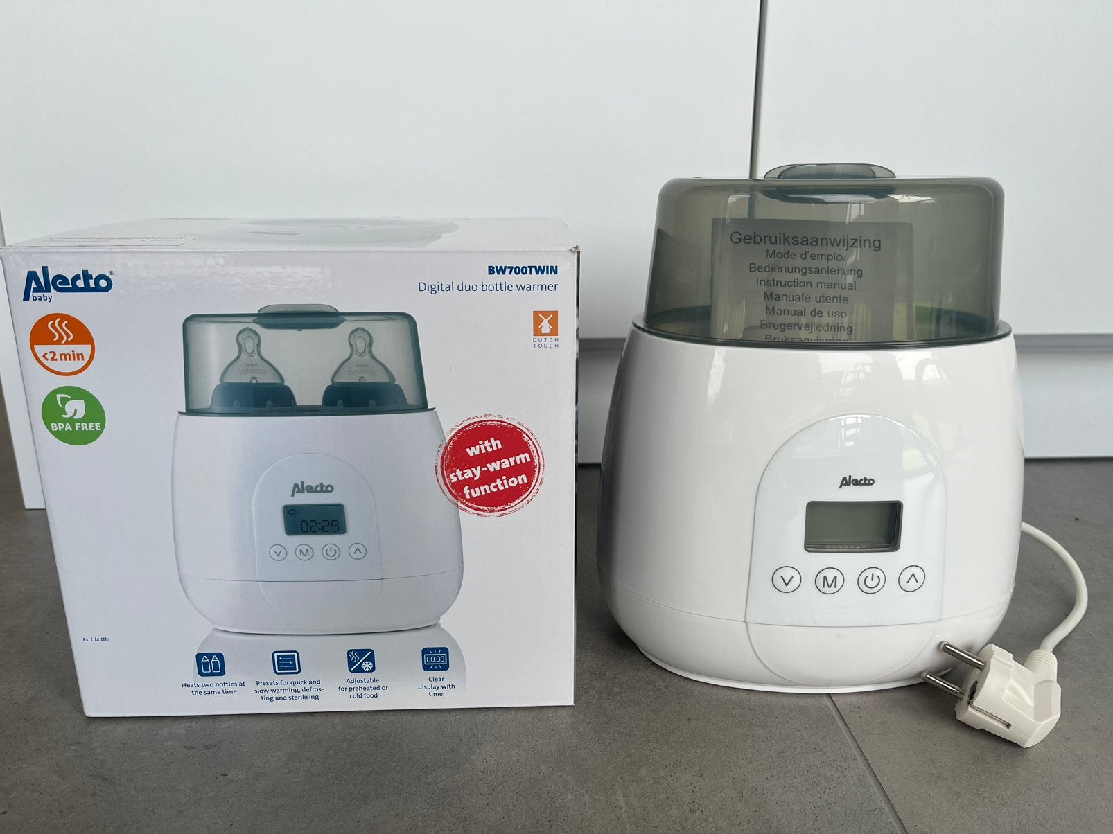 Alecto - Dubbele digitale Flessenwarmer 512w, Ophalen of Verzenden, Zo goed als nieuw