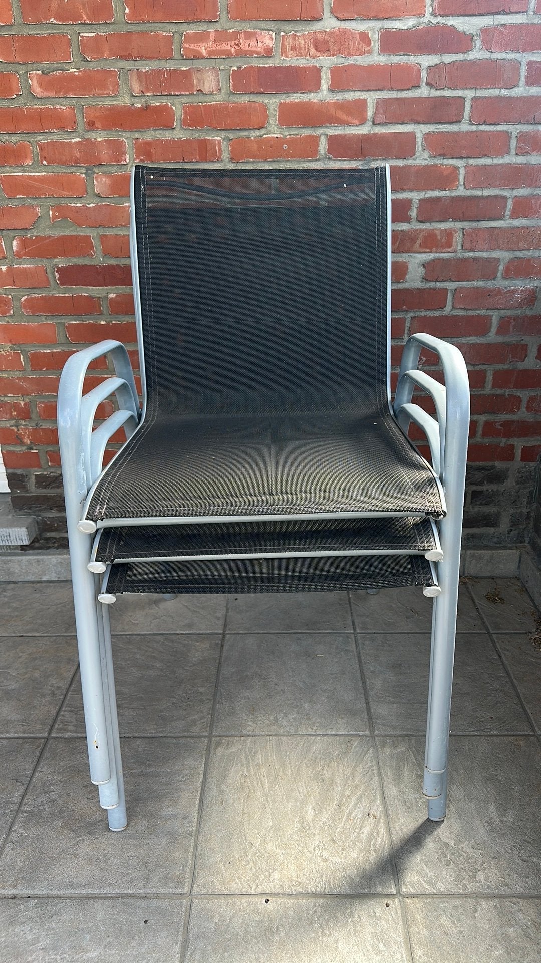 Stapelbare tuinstoelen, Tuin en Terras, Tuinstoelen, Ophalen, Gebruikt