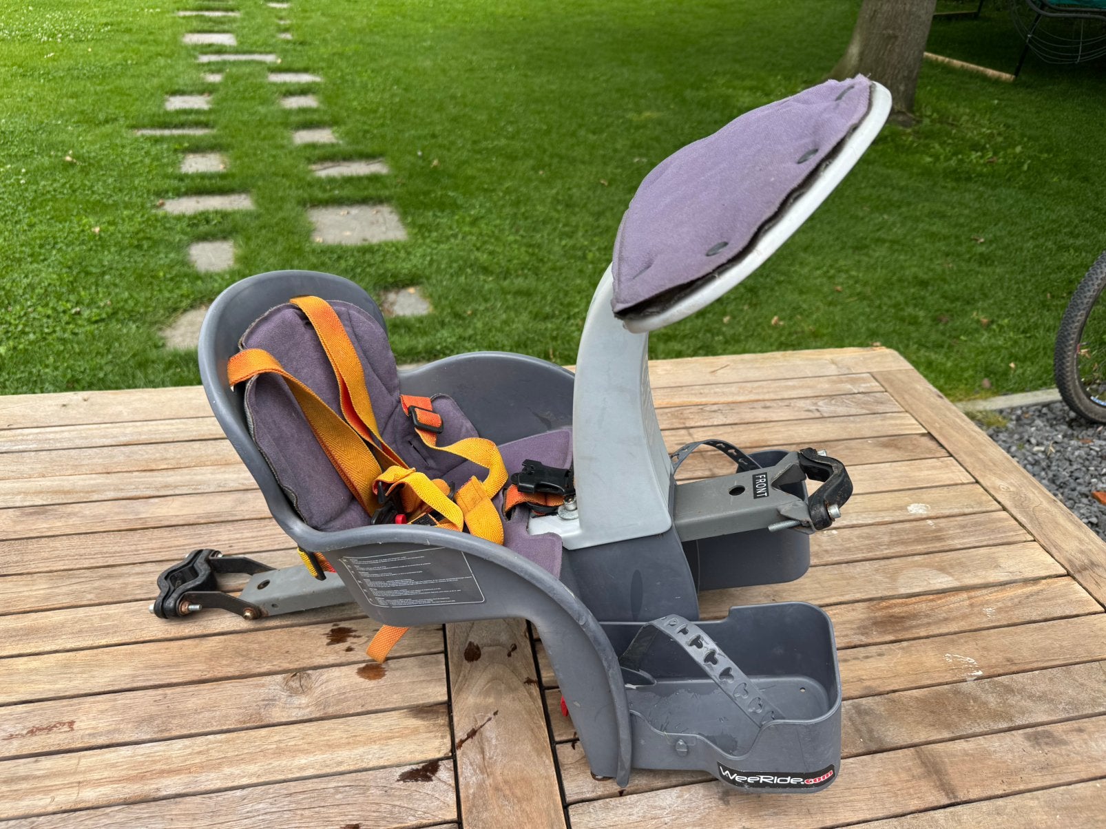 Siège vélo enfant avant WeeRide, Ophalen, Gebruikt, Voetsteuntjes