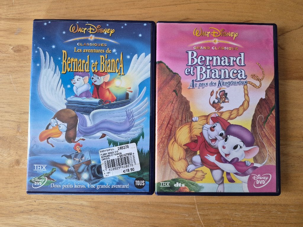 Lot DVD intégrale Bernard & Bianca 1 & 2, Matériel bonus, Tous les âges, Animation, Américain