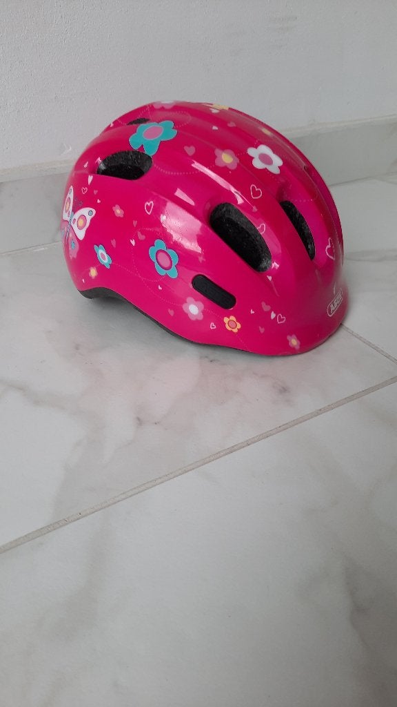 Casque rose ABUS, fille 5-10 ans, Vélos & Vélomoteurs, S, Enlèvement, Utilisé, Abus