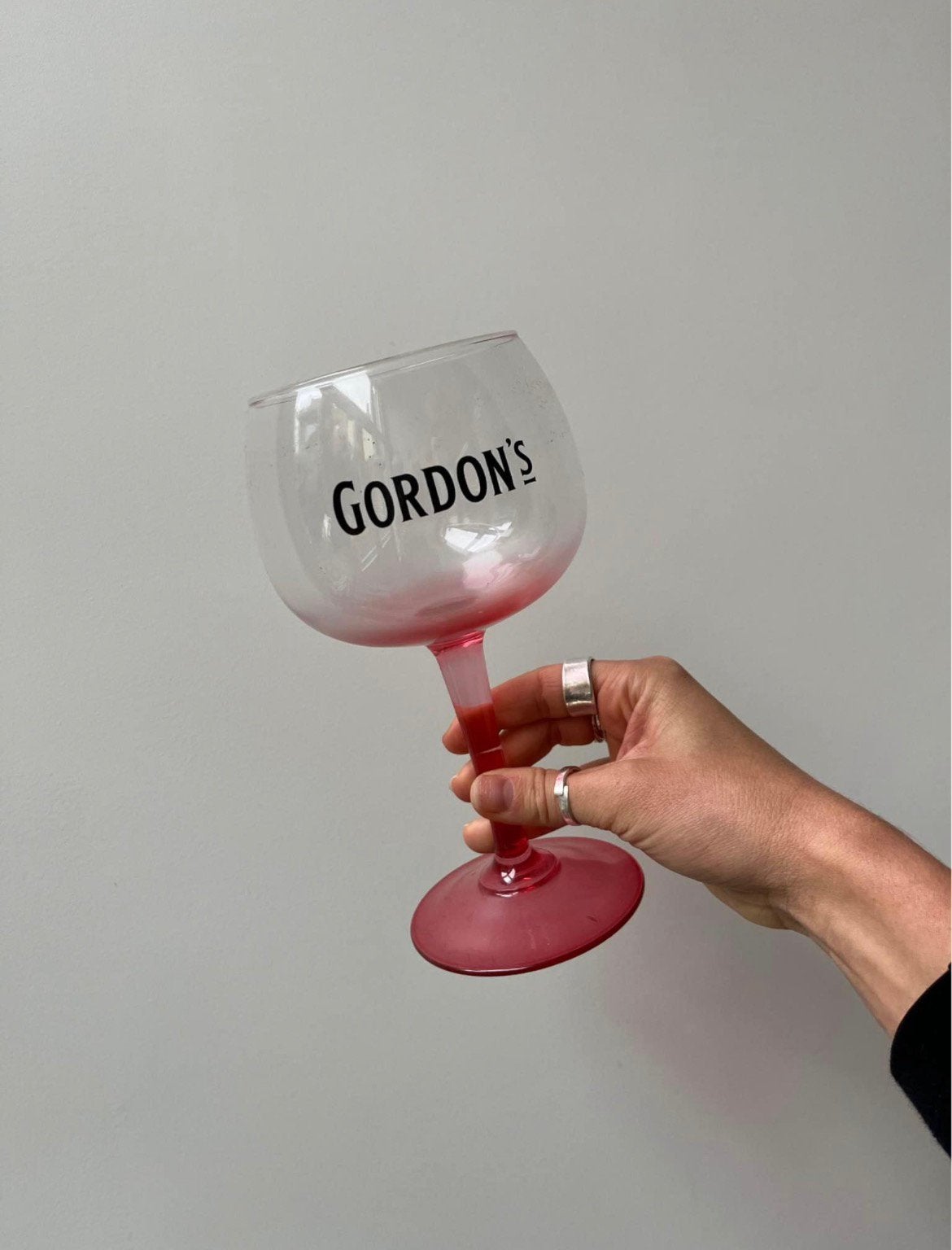 Set van 4 roze pink Gordon's gin glazen, Ophalen, Zo goed als nieuw