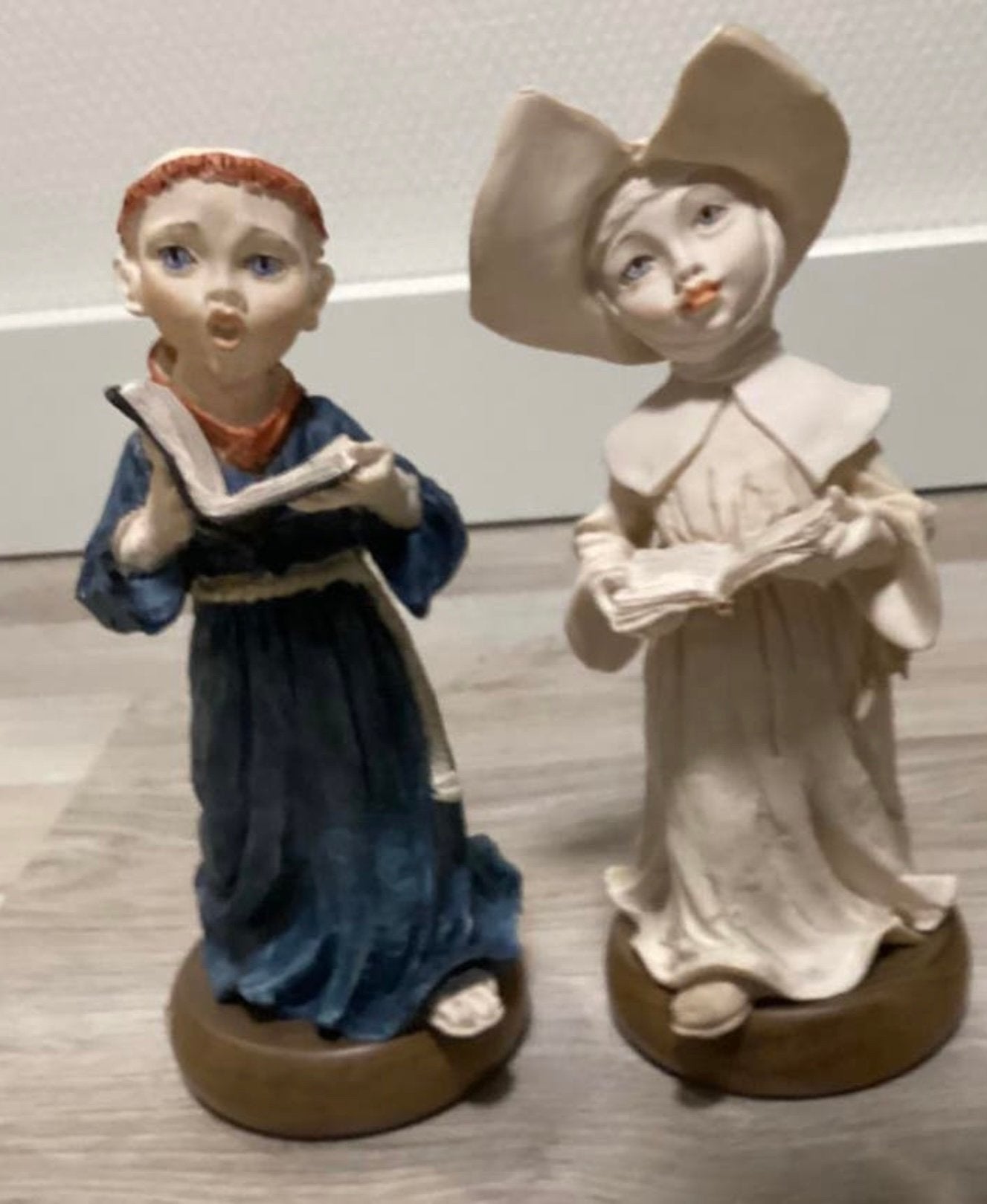 RELIGIEUZE SET,PATER&NON,UIT ITALIË,van polyresin ,MOOI!, Antiek en Kunst, Ophalen of Verzenden