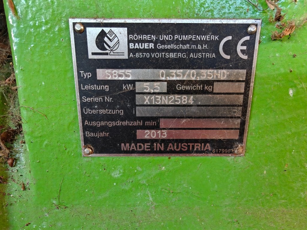 Mestseparator Bauer S855, Articles professionnels, Enlèvement