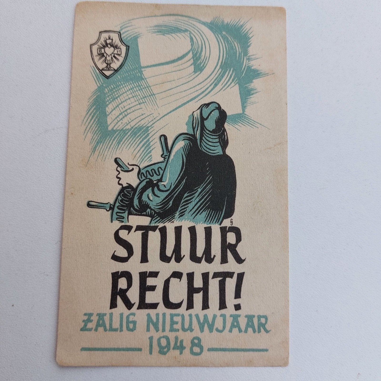 Nieuwjaarskaartje 1948 H.Hartenbond, Ophalen of Verzenden
