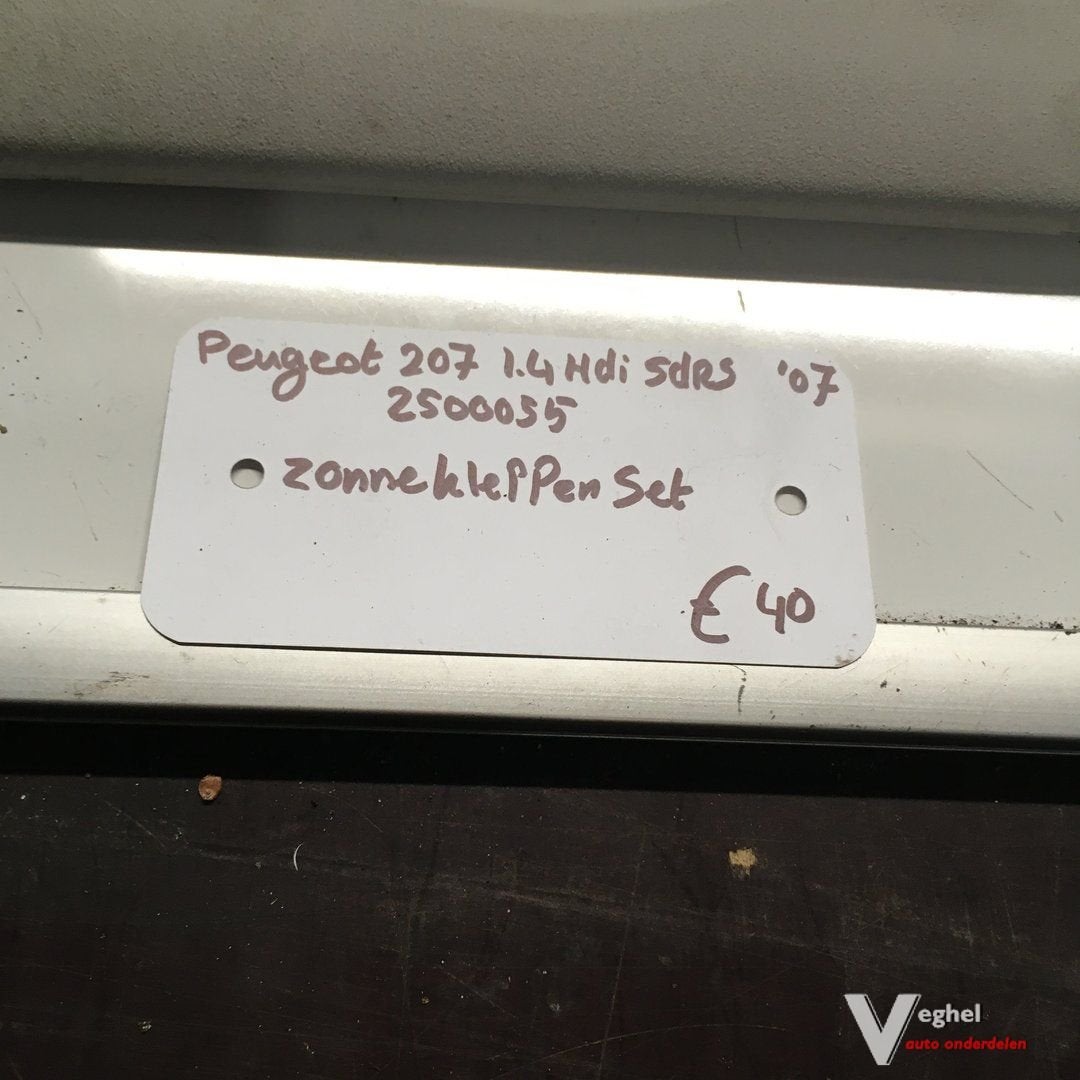 Peugeot 207 1.4 hdi 5drs 2007 2500055  Zonnekleppen set, -, Utilisé, -, -