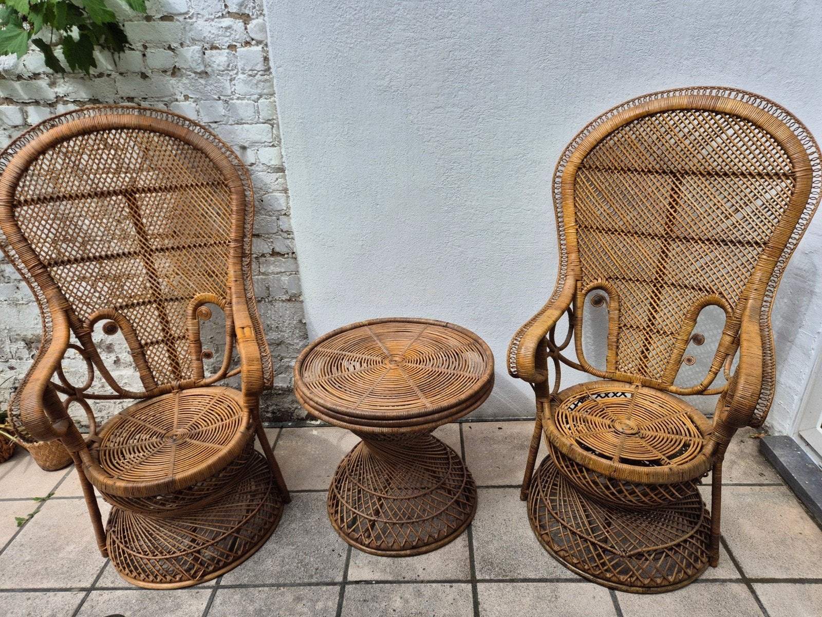 2 fauteuils en rotin bambou, Maison & Meubles, Enlèvement