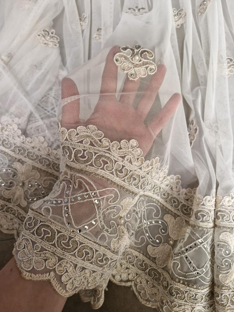 tentures, Maison & Meubles, Ameublement | Rideaux & Stores à lamelles, Comme neuf, Beige, Enlèvement ou Envoi