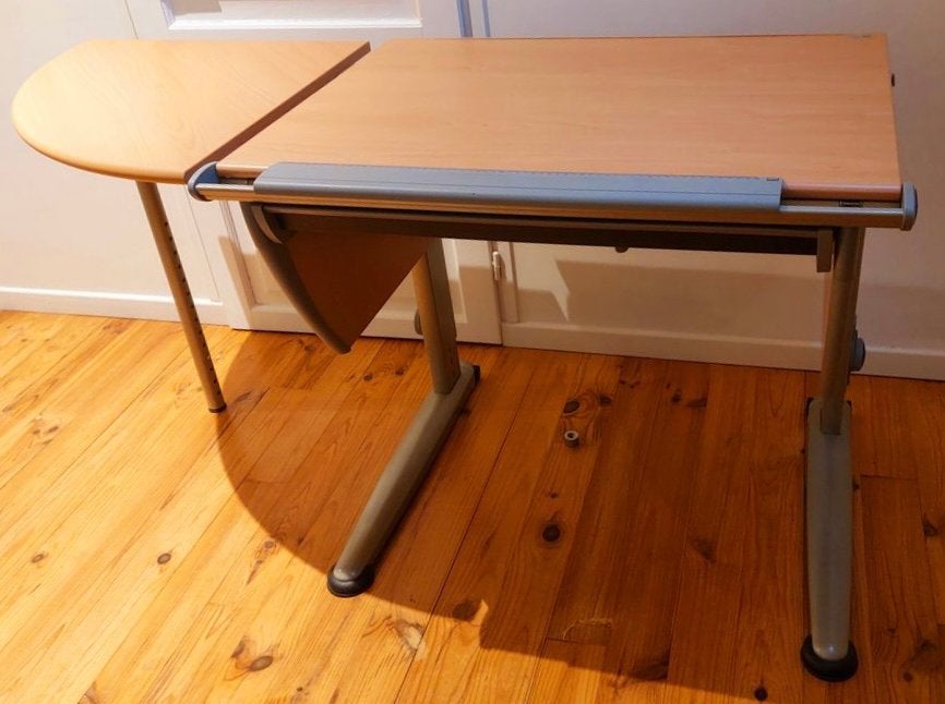 Bureau Moll Runner Compact ergonomisch verstelbaar bureau, Huis en Inrichting, Bureaus, Ophalen, Gebruikt, Schoolbureau, In hoogte verstelbaar