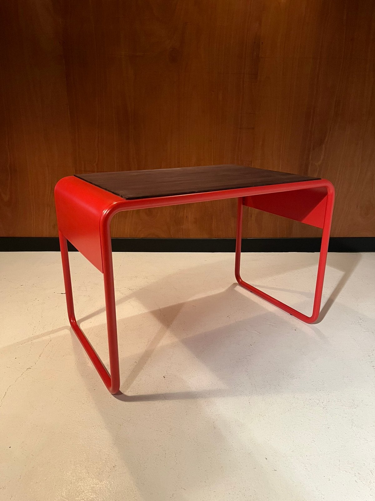 Bureau vintage vers 1980 , acier / bois •LIVRAISON GRATUITE•, Maison & Meubles, Bureaux, Comme neuf, Vintage, Bois, Jaune, Enlèvement