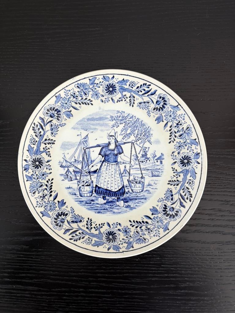 Assiette décorative Bleu de Delfts. ( Vintage 1950 ), Antiquités & Art, Enlèvement ou Envoi