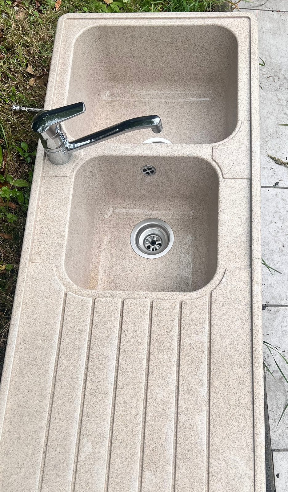 Evier à double  bacs   60€, Enlèvement, Comme neuf