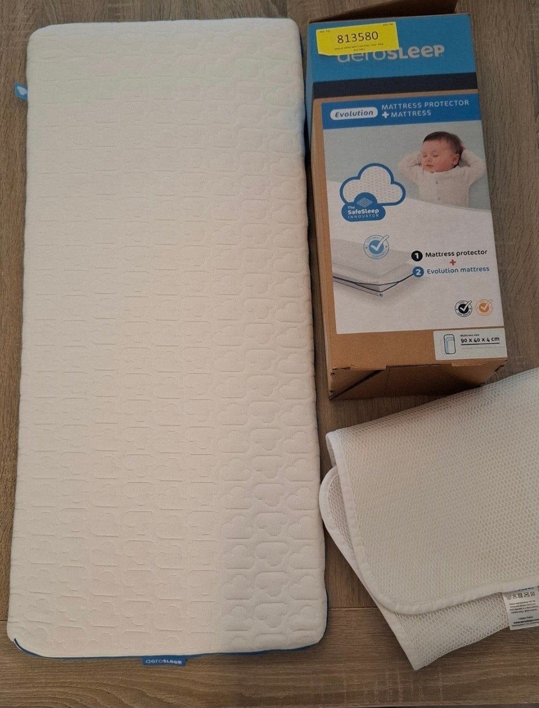 Matras + matrasbeschermer AeroSleep Evolution, Kinderen en Baby's, Ophalen of Verzenden, Wieg, Aerosleep, Matrasbeschermer
