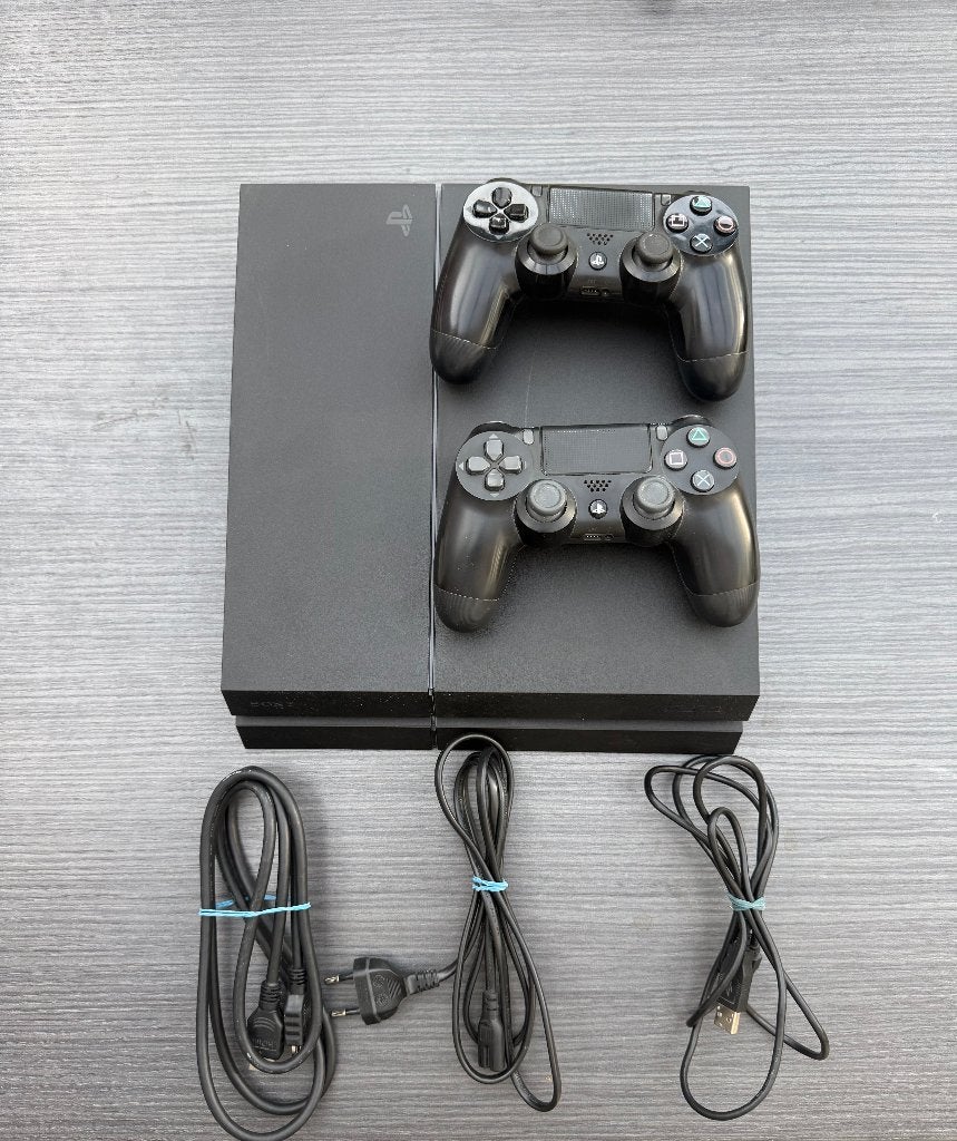 PlayStation 4 Fat CUH-126A 500 GB + 2 controllers, 500 GB, Met 2 controllers, Ophalen of Verzenden, Zo goed als nieuw