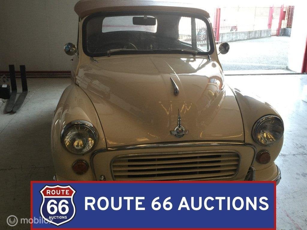 Morris Minor 1000 Convertible | Route 66 Auctions, Overige merken, Zwart, Bedrijf, Handgeschakeld