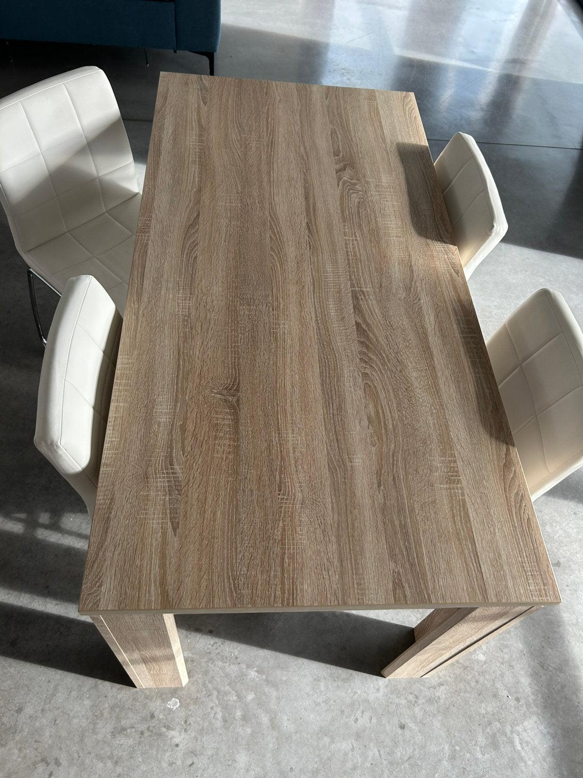 Table à manger JYSK LINTRUP + 4 chaises HAMMEL, Enlèvement, Comme neuf, 4 à 6 chaises