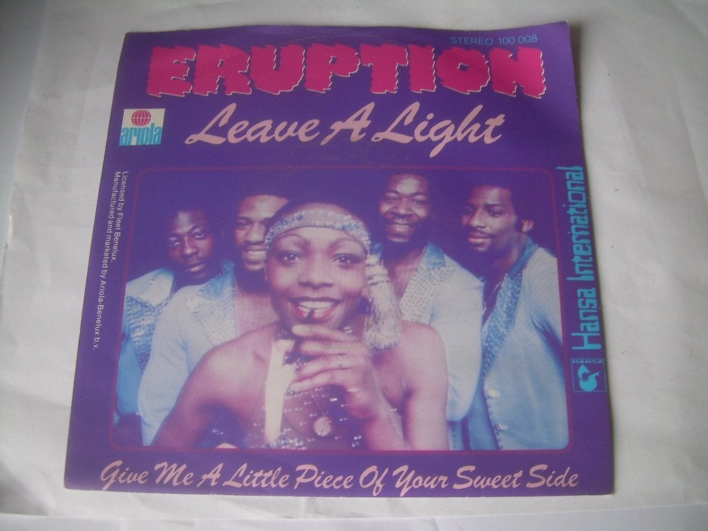 45 T SINGLE - Eruption  ‎– Leave A Light, Cd's en Dvd's, Vinyl Singles, Fotohoes, 7 inch, Ophalen of Verzenden, Zo goed als nieuw