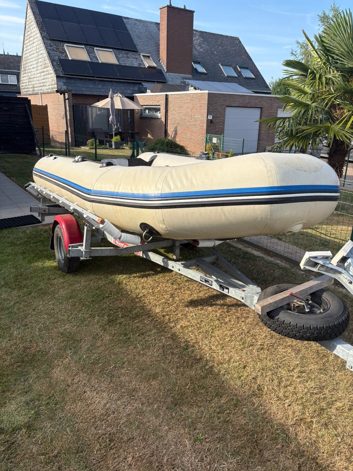 Zodiac boot + aanhangwagen, Watersport en Boten, Rubberboten, Ophalen, Gebruikt, Zodiac