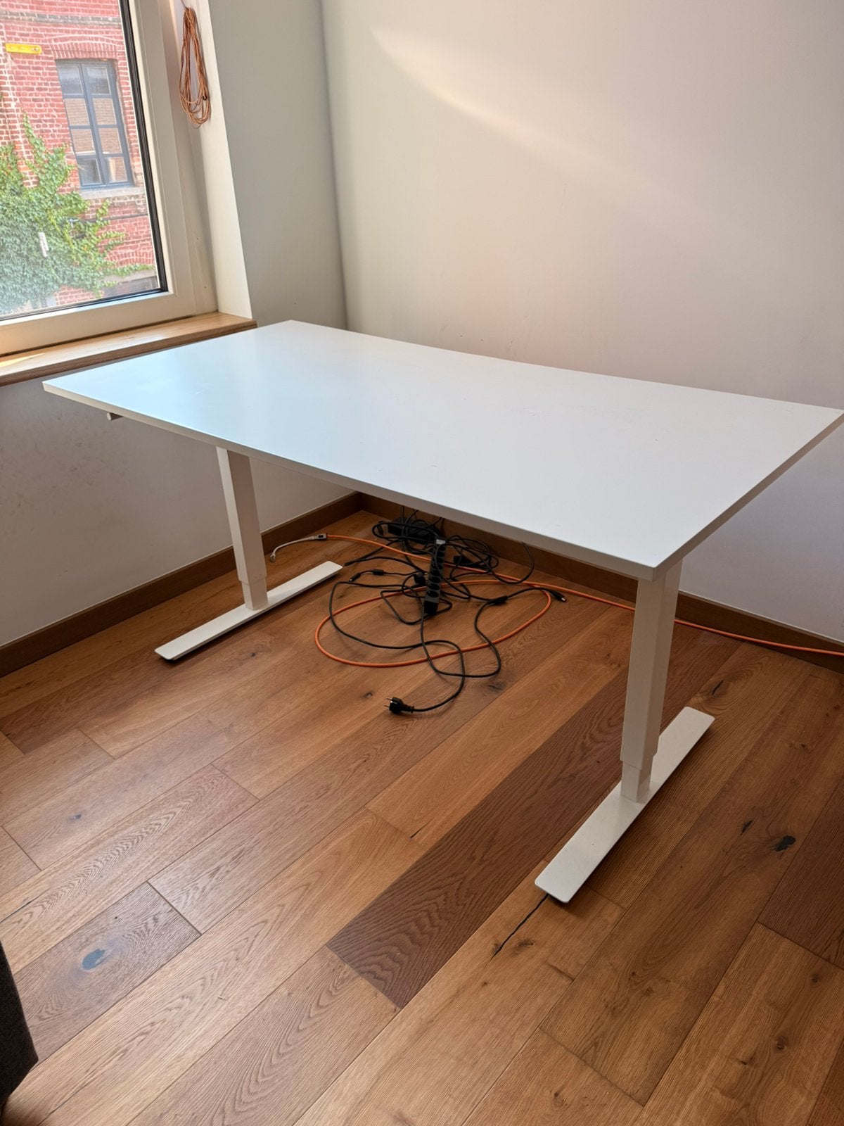 Ikea Skarsta zit sta bureau, Ophalen, Zit-sta bureau, 160 cm, Gebruikt