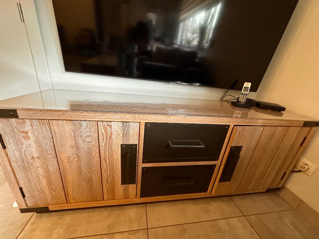 Tv meubel, Huis en Inrichting, Ophalen, Gebruikt, Overige materialen, 150 tot 200 cm