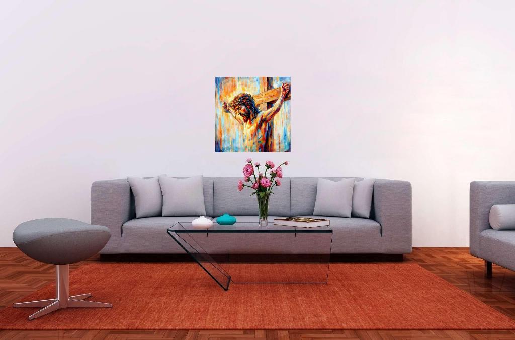 La Grâce de Jésus Giclée impressionniste sur toile (60x60cm), Envoi
