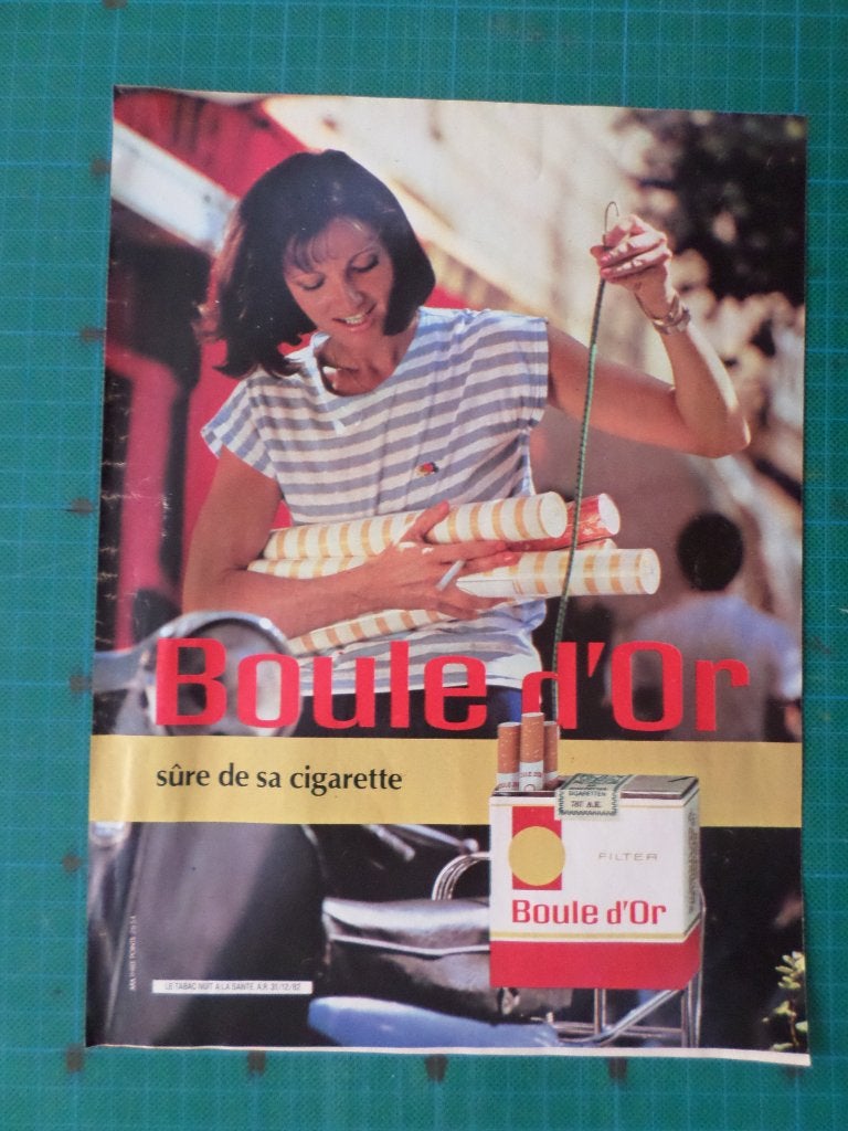 Boule d'Or cigarettes - 5 publicités papier pour 3 €, Enlèvement ou Envoi, Utilisé, Autres types