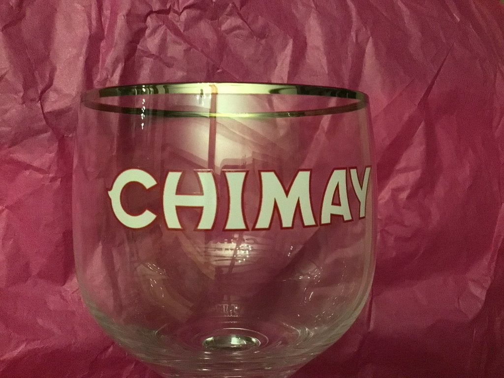 6 oude Chimay bierglazen kado vaderdag nieuwjaar kerst verj., Verzamelen, Ophalen of Verzenden, Nieuw