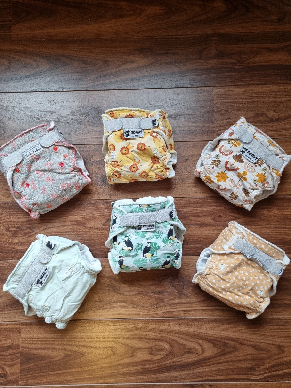 6 Anavy wasbare nachtluiers XL (6-18kg), Kinderen en Baby's, Ophalen of Verzenden