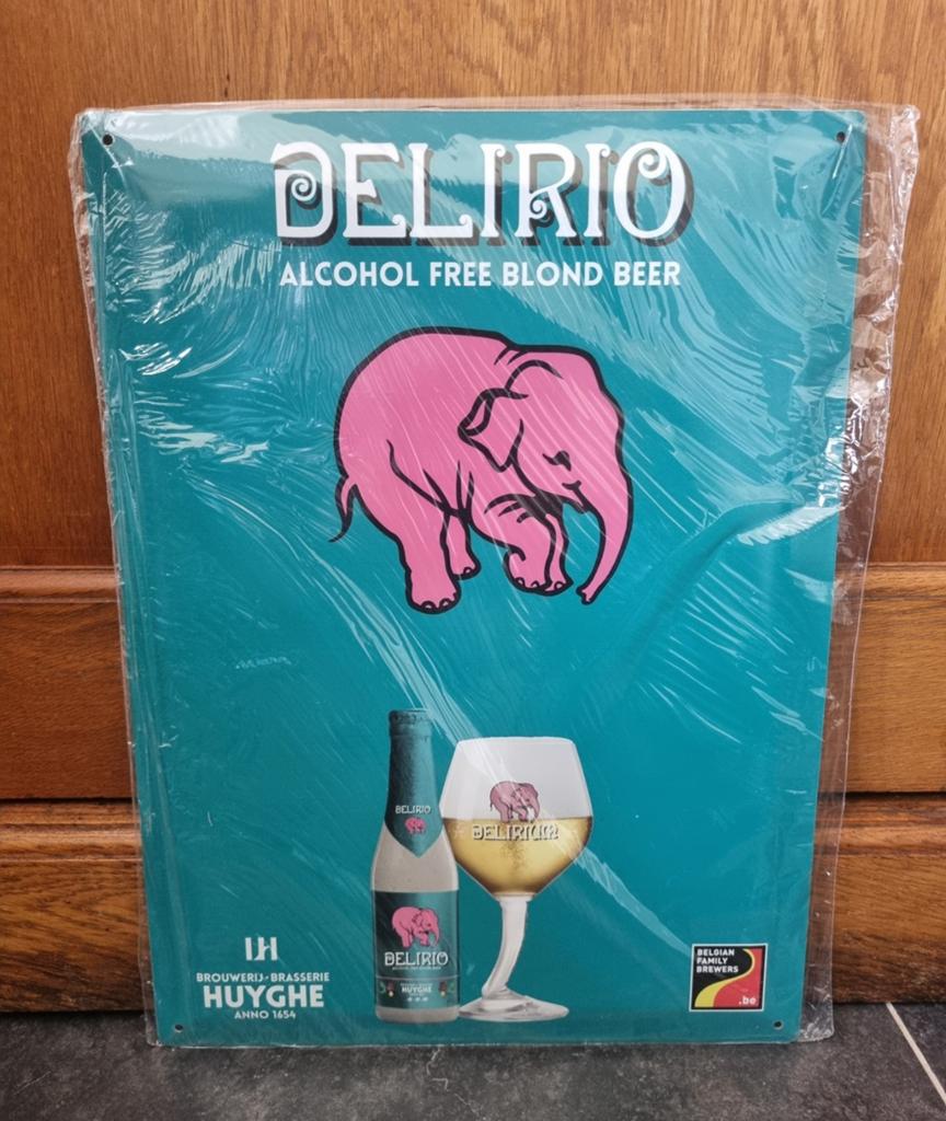 Delirium Delirio Reclamebord - Nieuw, Ophalen of Verzenden, Nieuw, Reclamebord, Plaat of Schild