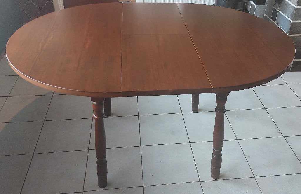 Ronde eettafel - uitschuifbaar naar ovaal, Ophalen, Gebruikt, Ovaal