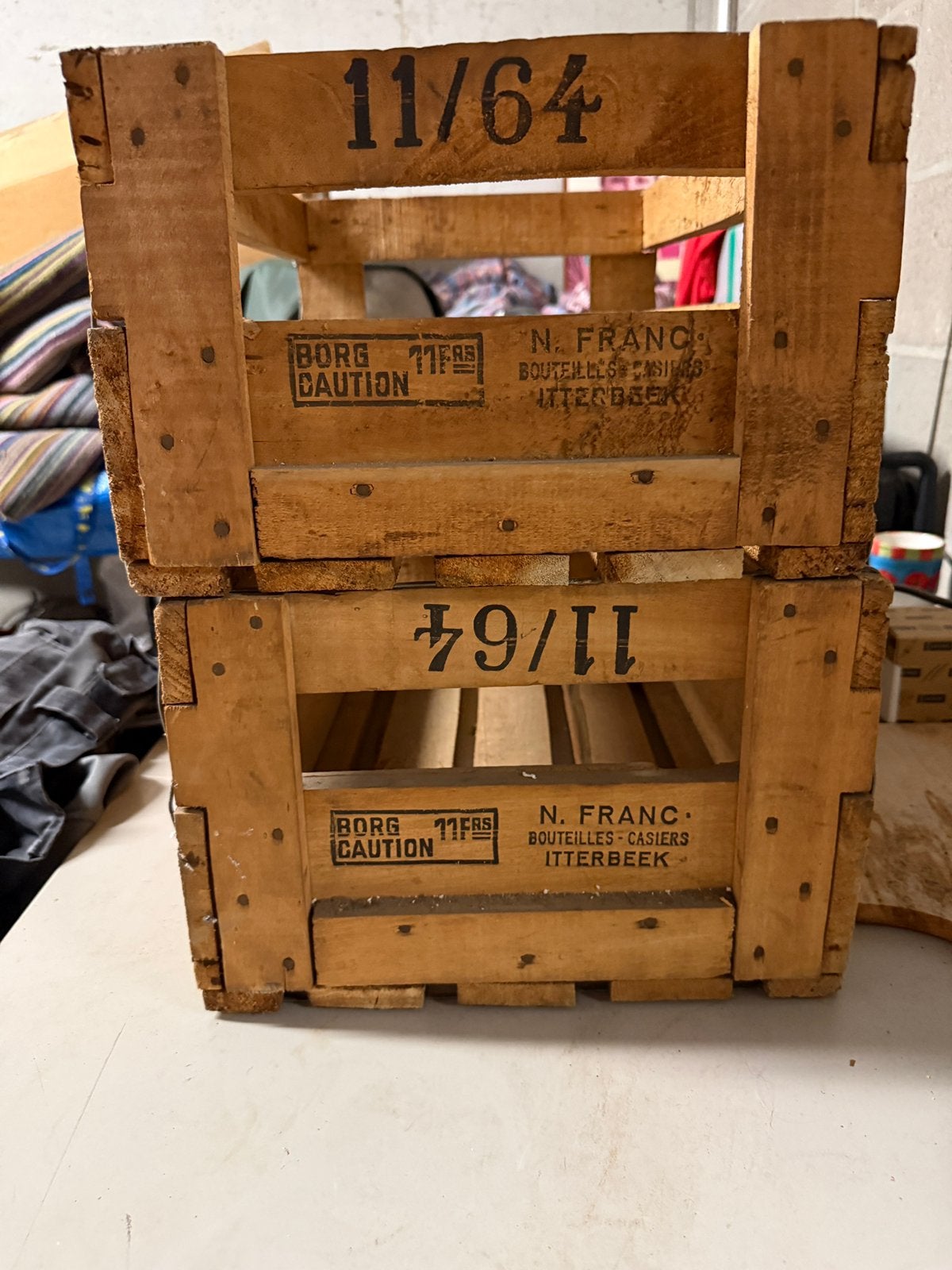 Oude vintage bierbakken, Huis en Inrichting, Woonaccessoires | Kisten, Ophalen, Zo goed als nieuw