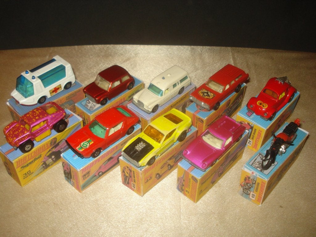 MATCHBOX Superfast Lot 8 de 10 Voitures + Boîtes Reproduites, Enlèvement ou Envoi, Comme neuf, Voiture