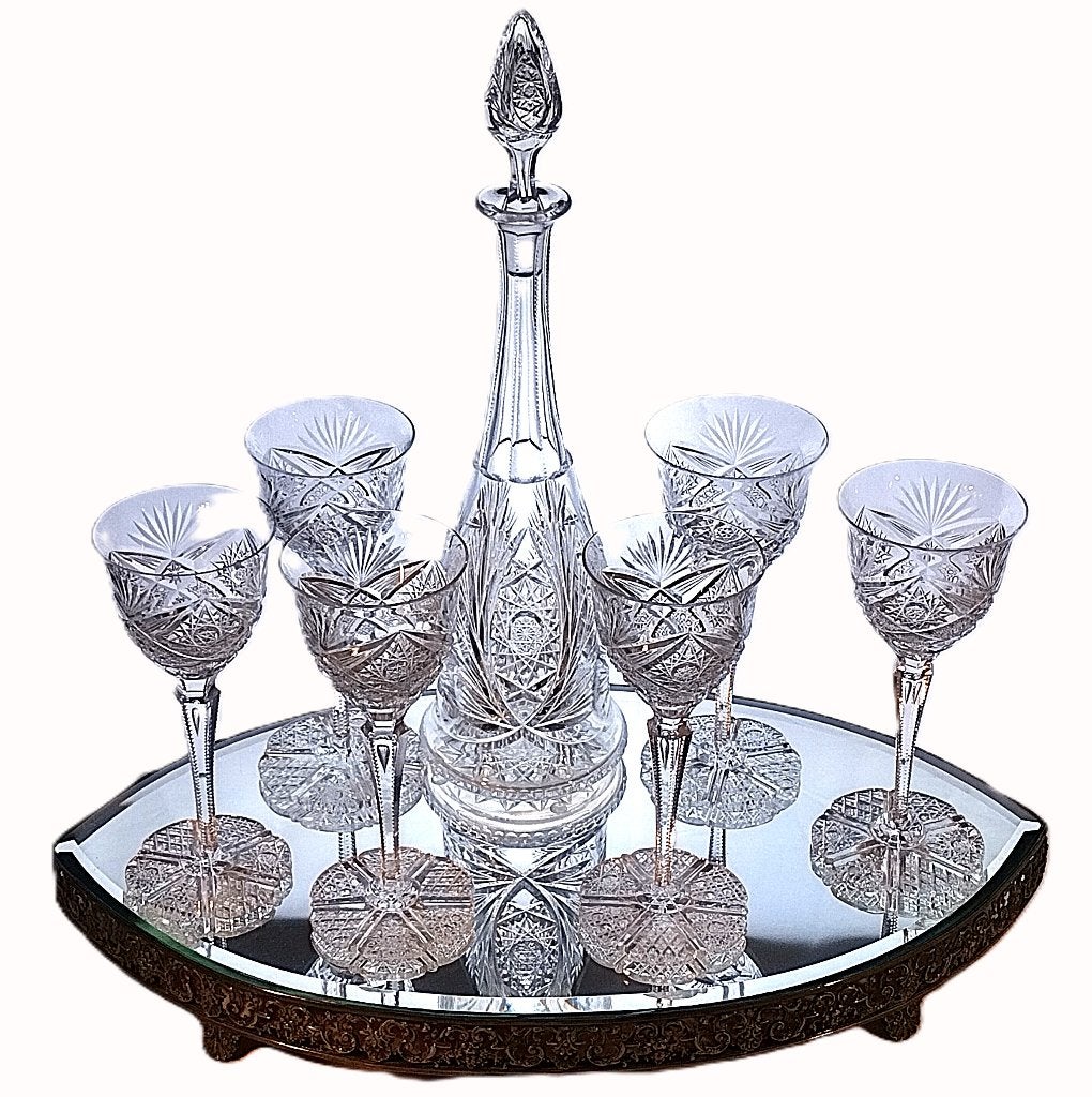 Val Saint Lambert service Marie-Belgica, Antiquités & Art, Antiquités | Verre & Cristal, Enlèvement ou Envoi