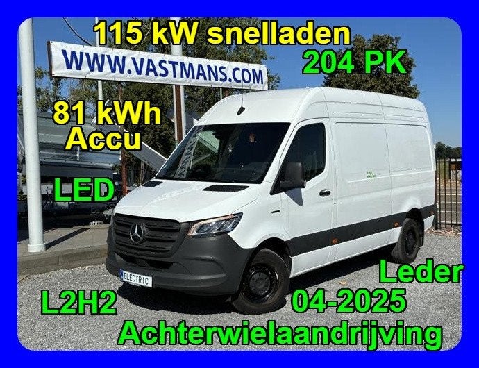 Mercedes-Benz Sprinter 38.000€+ BTW / LED / Cuir / * 81 kWh, Autos, Camionnettes & Utilitaires, Cuir, Achat, Euro 6, Entreprise