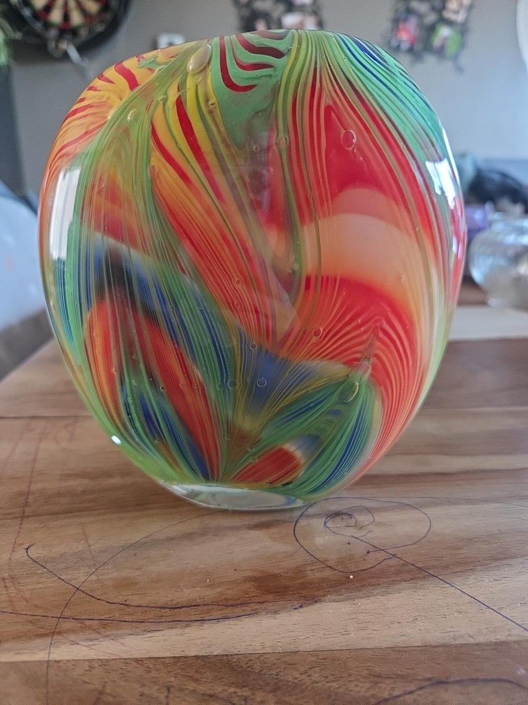 Vaas, Antiek en Kunst, Ophalen, 15 cm, Vaas, Glas