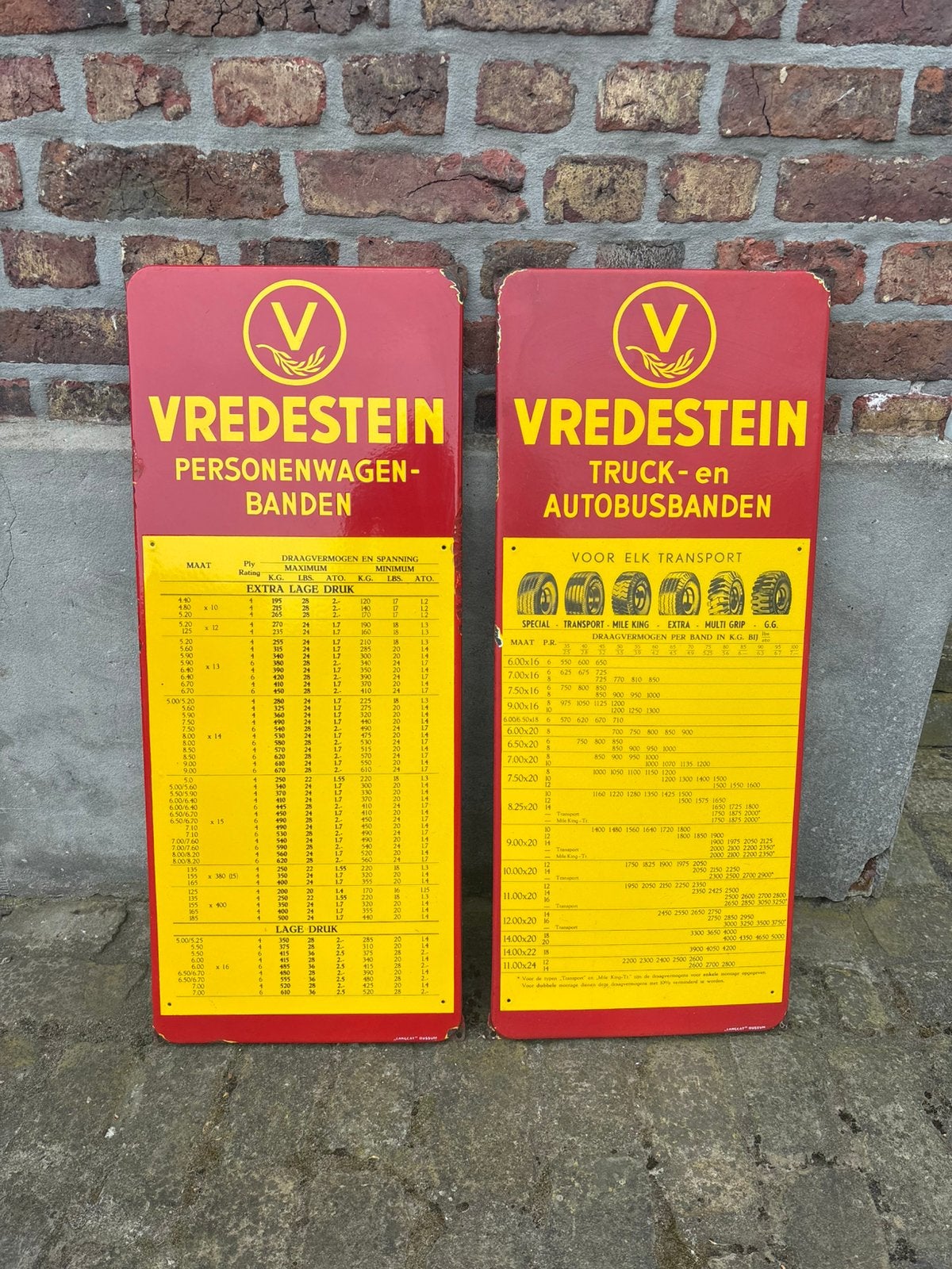 Emaille Vredestein, Verzamelen, Ophalen of Verzenden, Zo goed als nieuw
