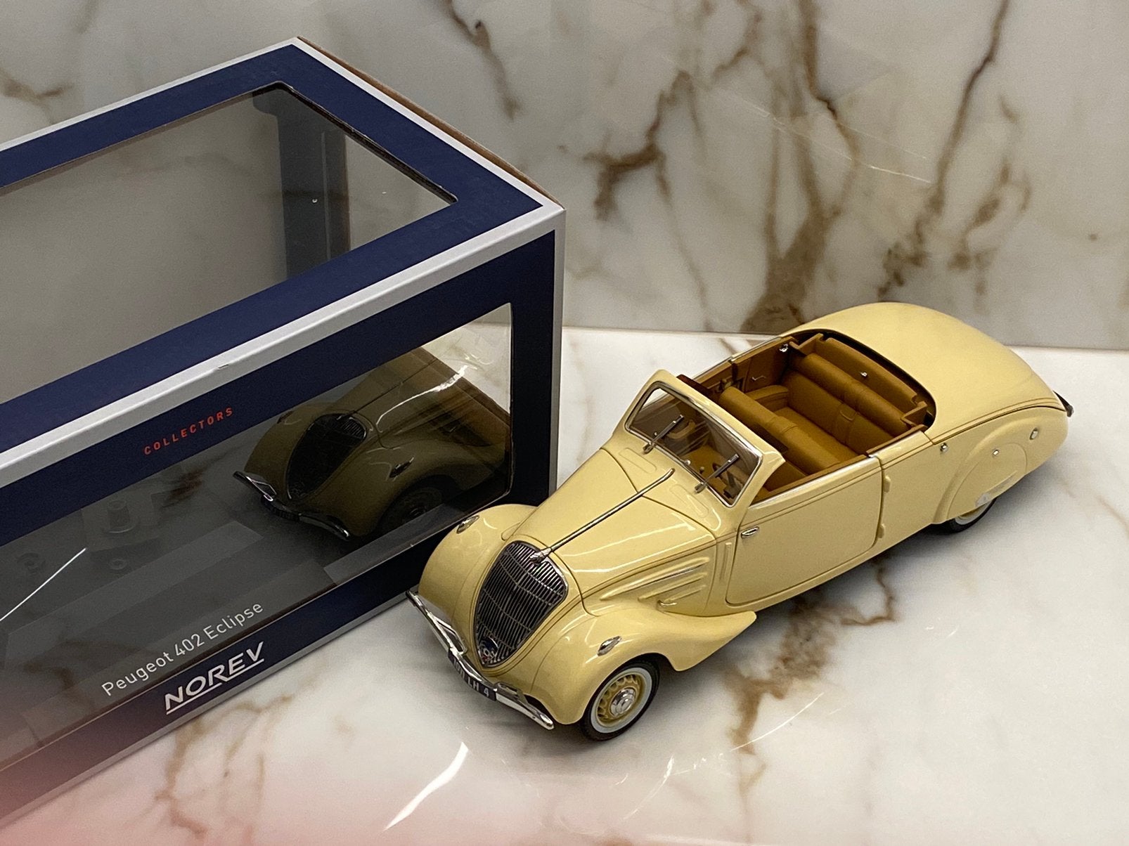 Norev Peugeot 402 Eclipse - 1:18, Ophalen of Verzenden, Zo goed als nieuw, Auto, Norev